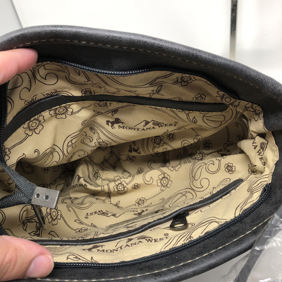 Montana West Concho Collection Crossbody Gray - Picture 5 of 5